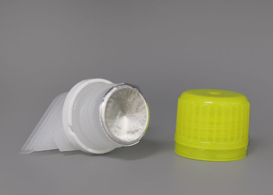 Le plastique de catégorie comestible de PE de preuve de fuite versent des chapeaux de bec avec le revêtement de joint pour les sacs liquides